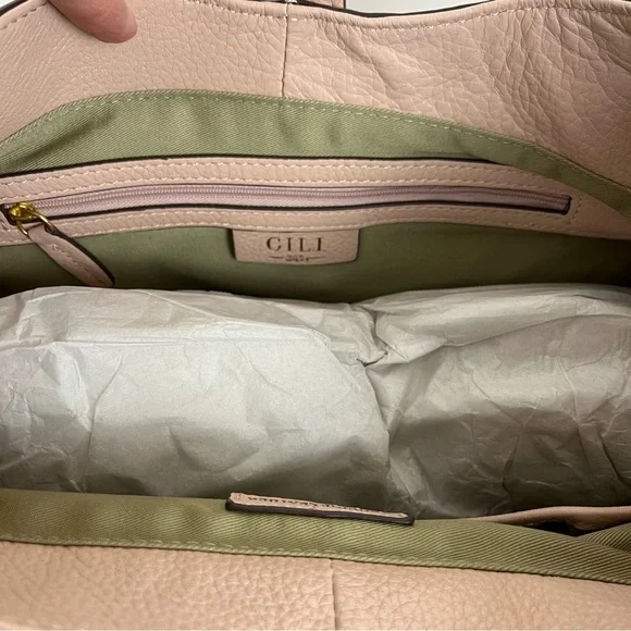 G.I.L.I. Classic Hobo Pebbled Leather in Blush. NWOT. Large #361 - Picture 9 of 12